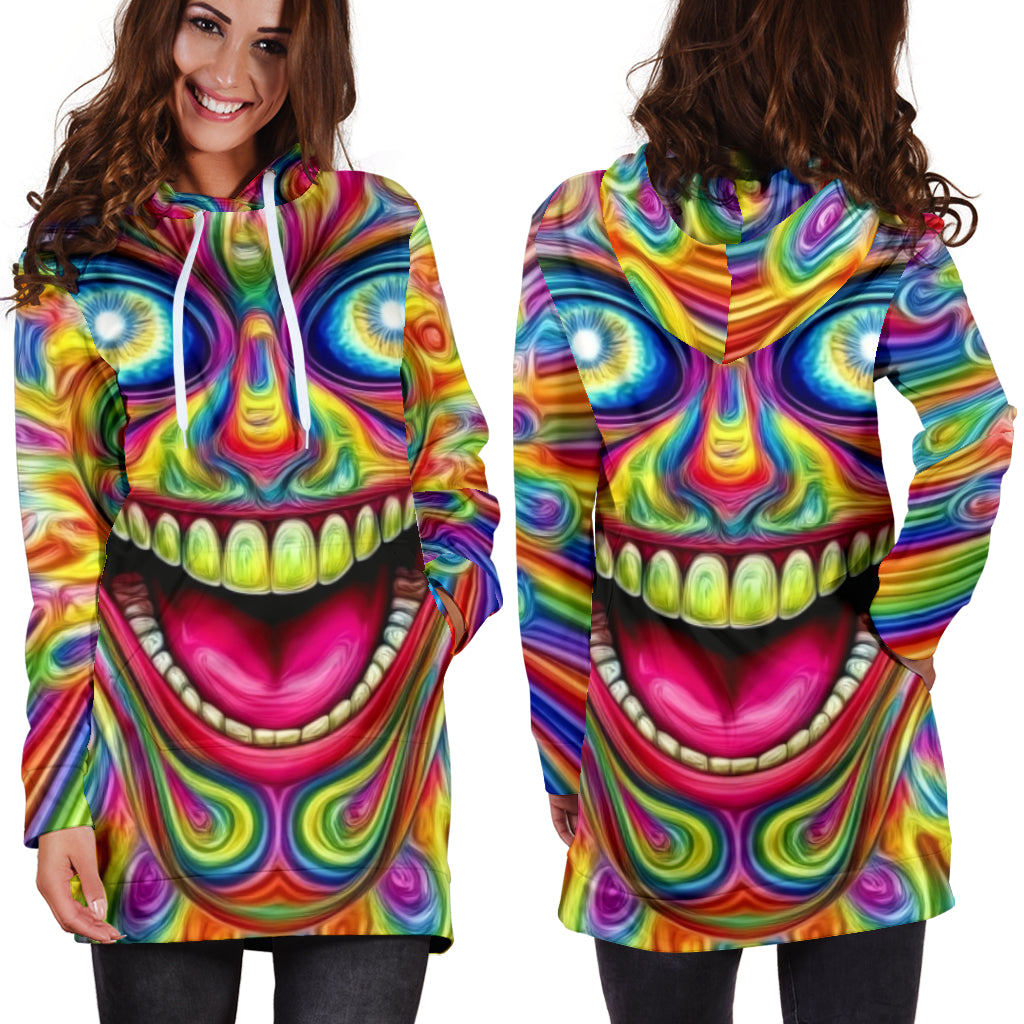 DMT JESTER HOODIE DRESS | ACIDMATH AI