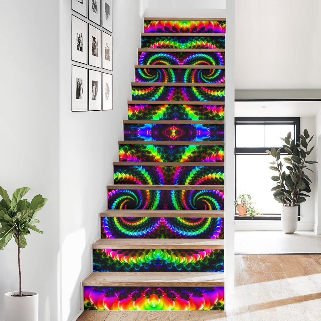 Fractled Visions Stair Stickers | Psychedelic Pour House