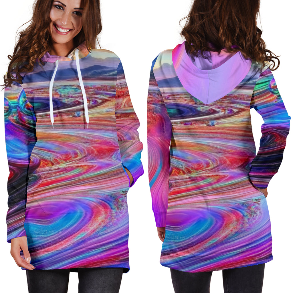 IM FEELING WAVEY HOODIE DRESS | ACIDMATH AI