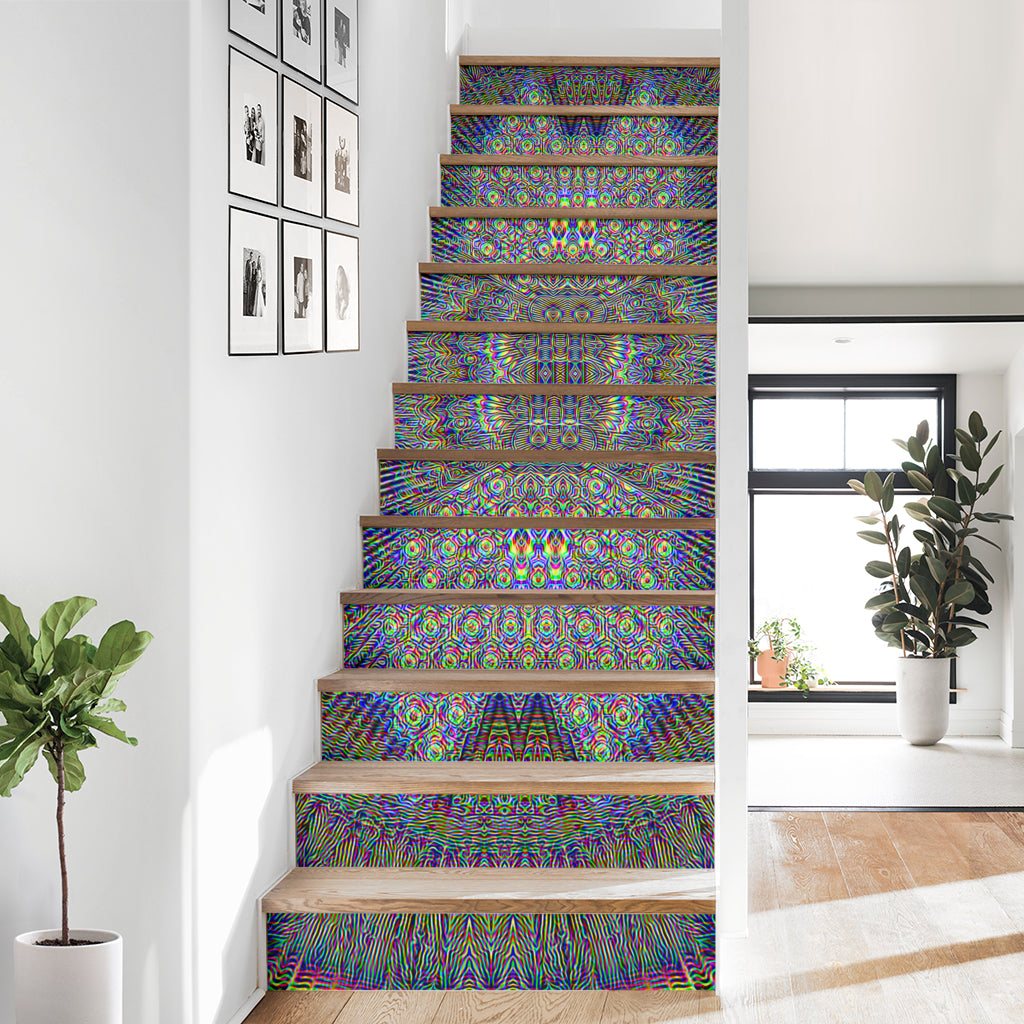 GEOMETRIC GREY SHIFT STAIR STICKERS | MIL ET UNE