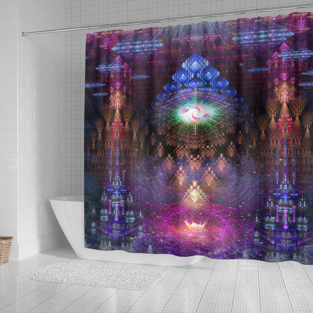 Fractal Gateway - Purple | Shower Curtain | POLARIS