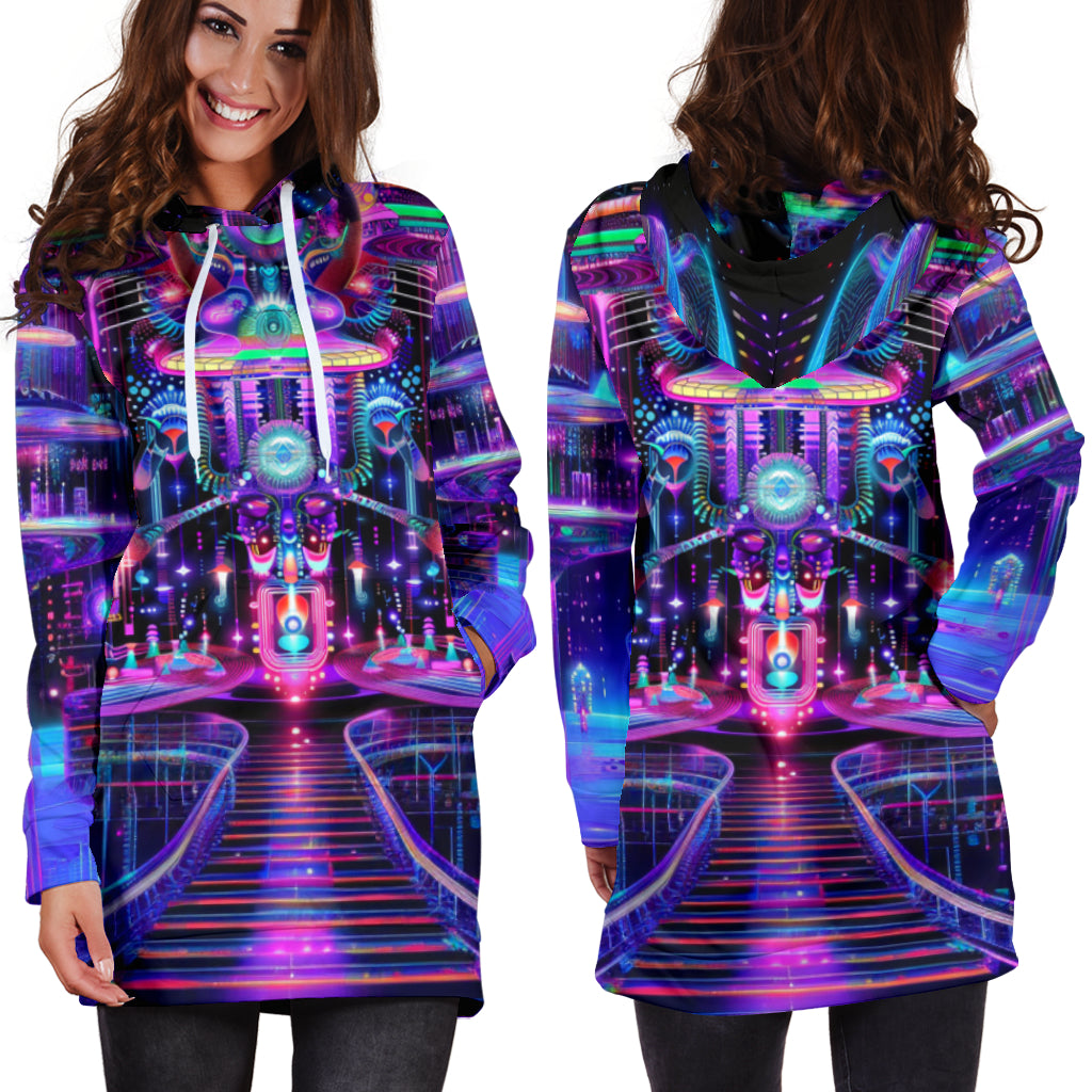 PURPS HOODIE DRESS | ACIDMATH AI