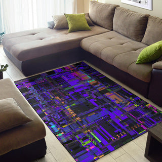 PURPLE GLITCH RUG | HUBERT SOLCZYNSKI