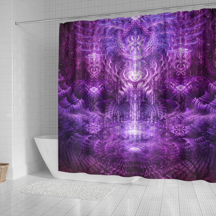 Celestial Judgement - Magenta | Shower Curtain | POLARIS