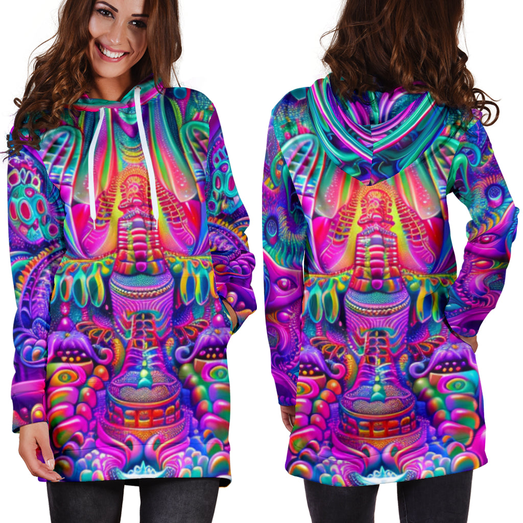 GROOVY BERRIES HOODIE DRESS | ACIDMATH AI