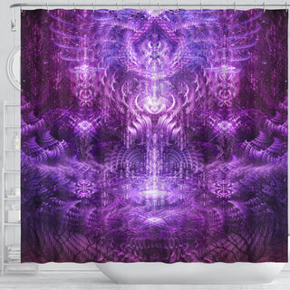 Celestial Judgement - Magenta | Shower Curtain | POLARIS