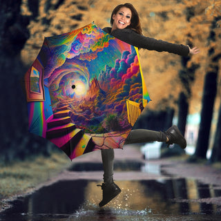 RAINDBOW STAIRWELL UMBRELLA | ACIDMATH AI