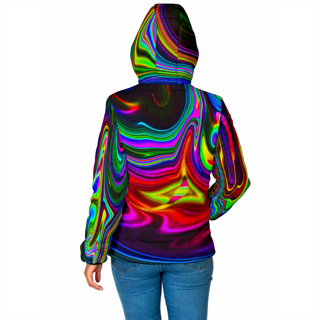 ACID DROP WOMENS HOODED WINTER JACKET | PSYCHEDELIC POUR HOUSE