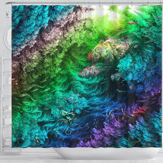 Psychedelic Aquarium | Shower Curtain | POLARIS