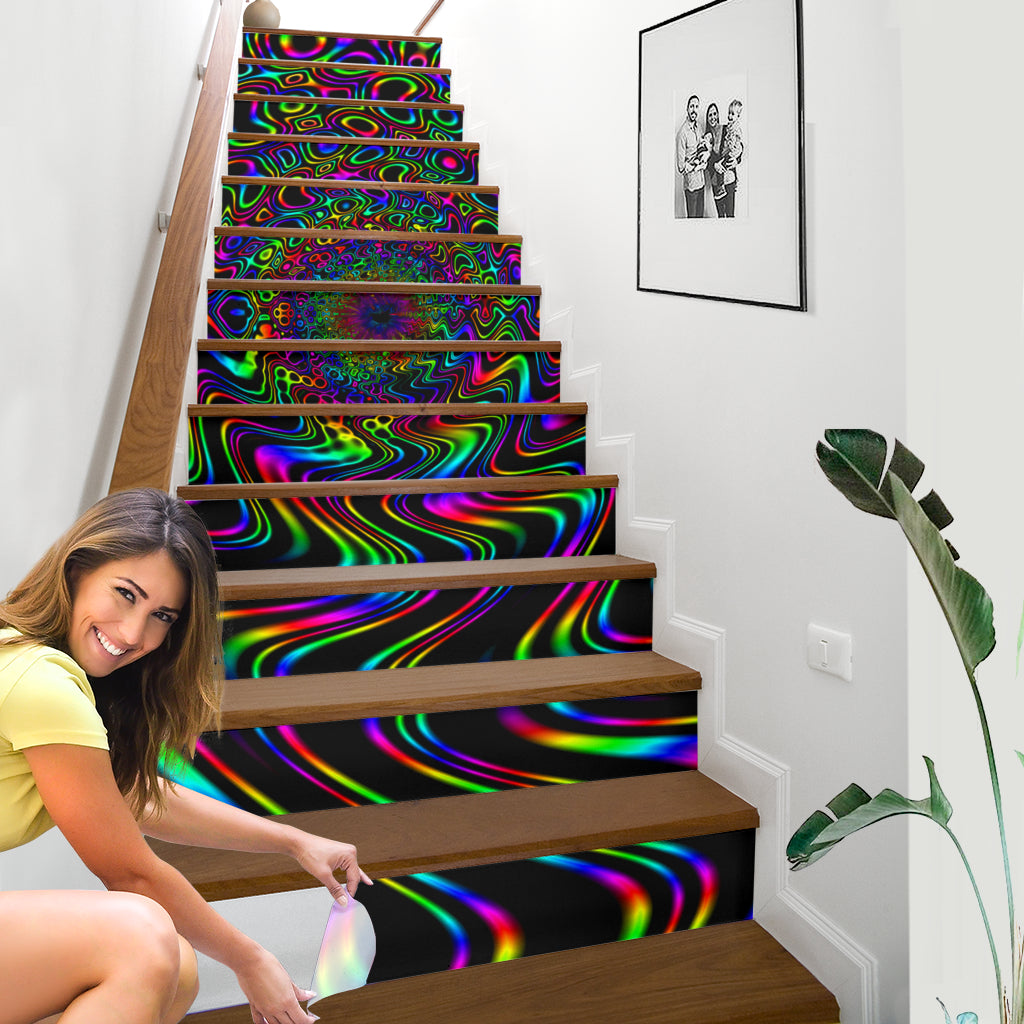 Fractal River Remix STAIR STICKERS | Psychedelic Pour House