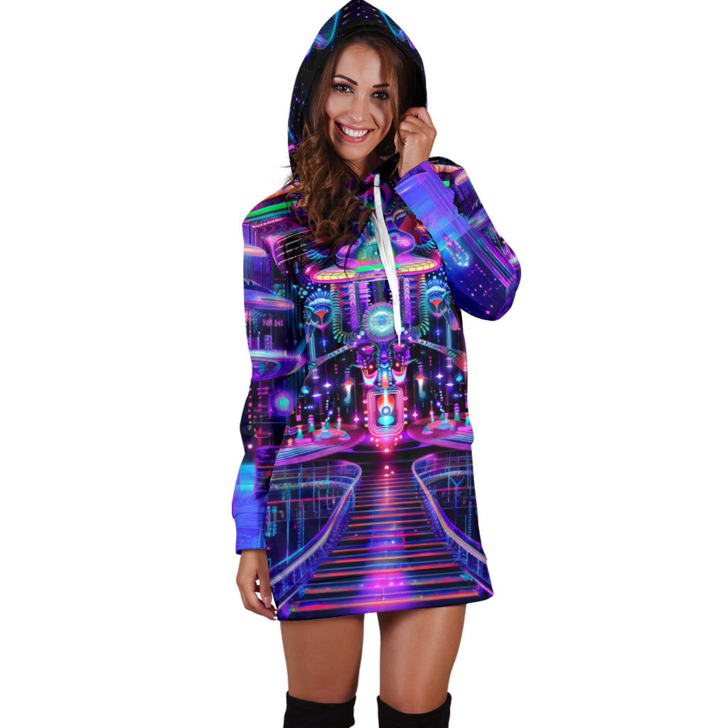 PURPS HOODIE DRESS | ACIDMATH AI