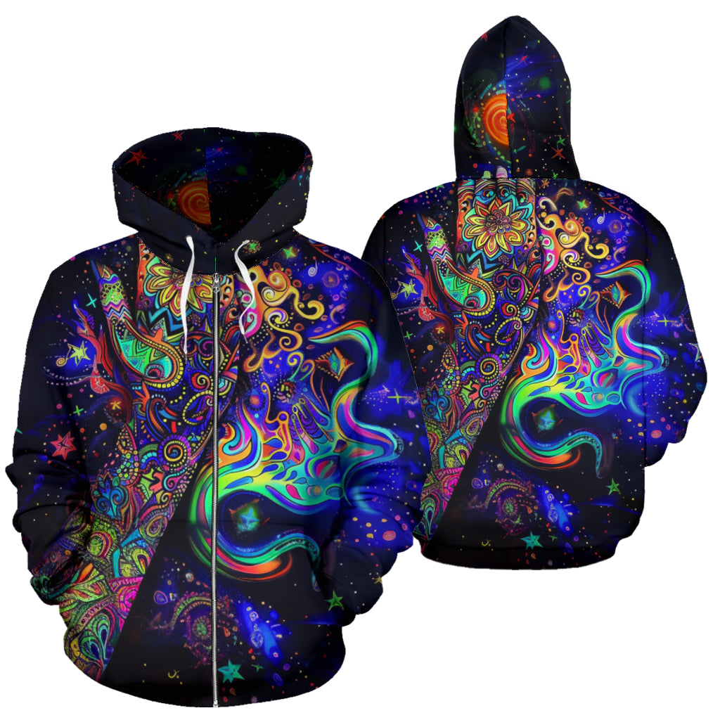 PSY HAND ZIPPER HOODIE | ACIDMATH AI