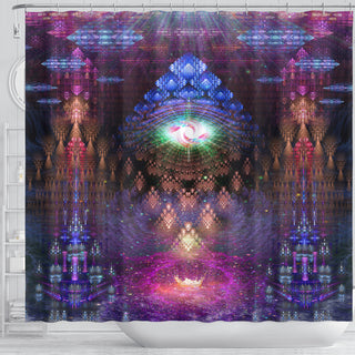 Fractal Gateway - Purple | Shower Curtain | POLARIS