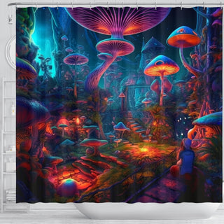 SET AND SETTING SHOWER CURTAIN | ACIDMATH AI