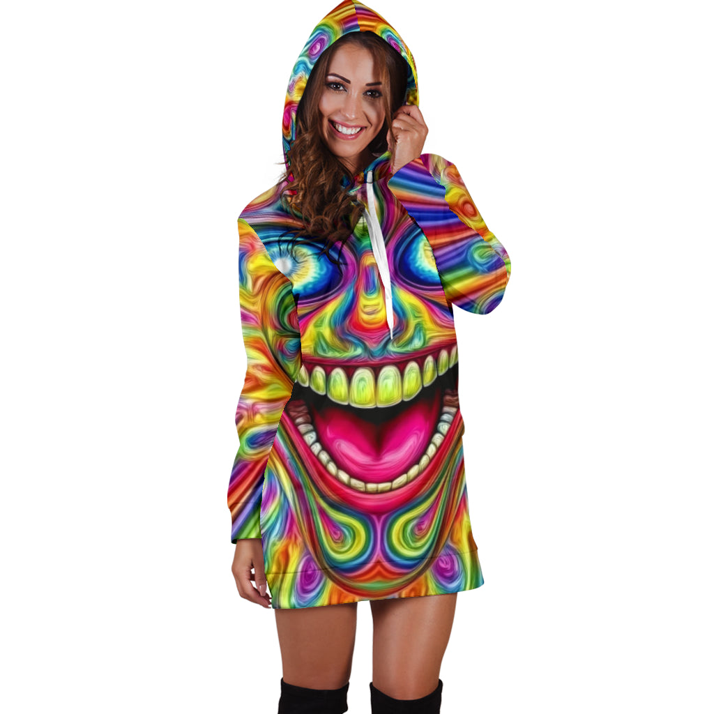 DMT JESTER HOODIE DRESS | ACIDMATH AI