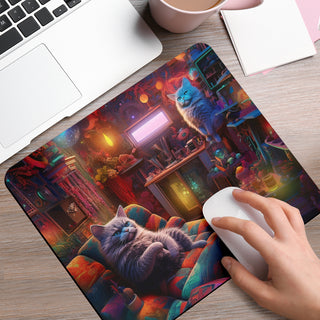 KITTY CHILL MOUSE PAD | ACIDMATH AI