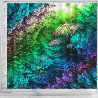 Psychedelic Aquarium | Shower Curtain | POLARIS