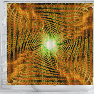 Infinity Warp - Orange | Shower Curtain | POLARIS