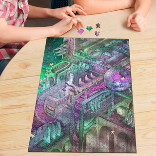 🌌🌀 Fishing for Escher KaleidoQuest Wooden Jigsaw Puzzle | POLARIS