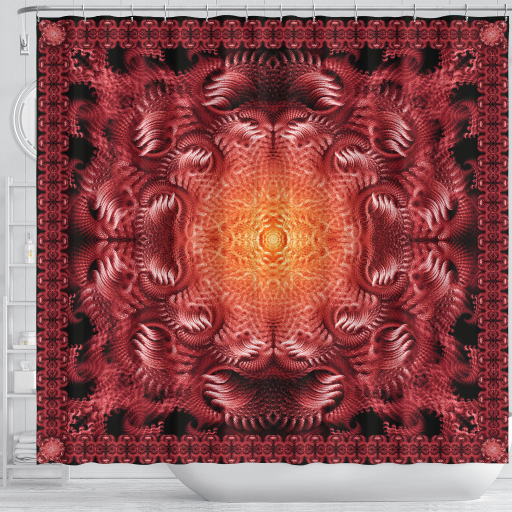 Fury Well - Red | Shower Curtain | POLARIS