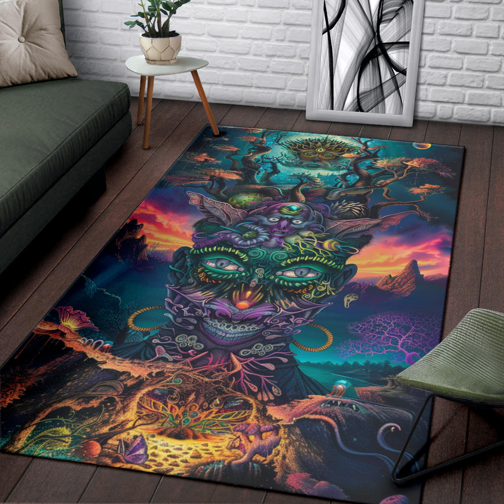 FOREST FACE RUG | ACIDMATH AI