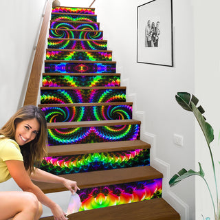 Fractled Visions Stair Stickers | Psychedelic Pour House