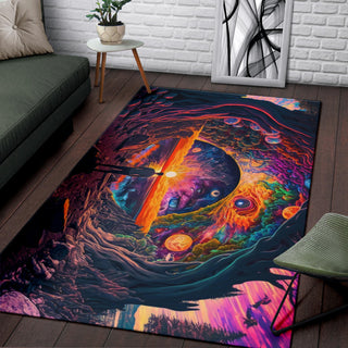 BLACK HOLE SUN RUG | ACIDMATH AI