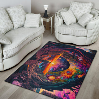BLACK HOLE SUN RUG | ACIDMATH AI