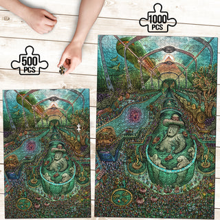 🌌🌀 King Manatee KaleidoQuest Wooden Jigsaw Puzzle | POLARIS