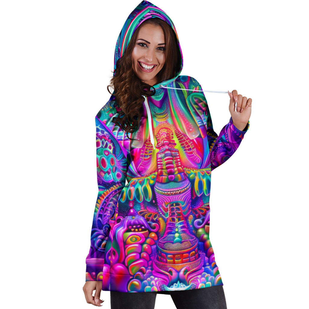 GROOVY BERRIES HOODIE DRESS | ACIDMATH AI