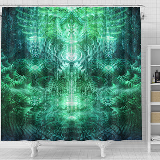 Celestial Judgement - Blue | Shower Curtain | POLARIS