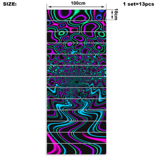 Fractal River Stair Stickers | Psychedelic Pour House