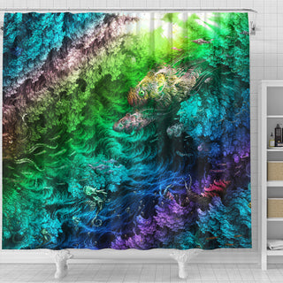 Psychedelic Aquarium | Shower Curtain | POLARIS
