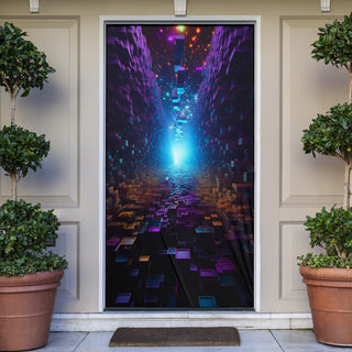 DIMENSIONAL SHIFT BLOCKS DOOR SOCK | ACIDMATH AI