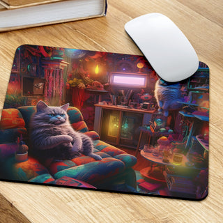 KITTY CHILL MOUSE PAD | ACIDMATH AI
