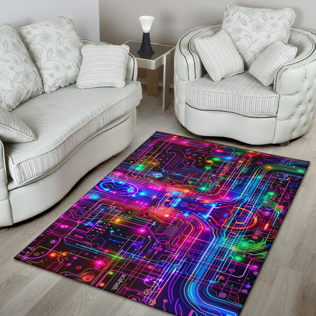 TRIPPY GRID RUG | ACIDMATH AI