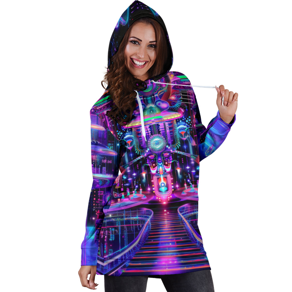 PURPS HOODIE DRESS | ACIDMATH AI