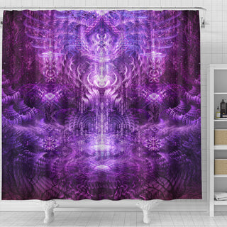 Celestial Judgement - Magenta | Shower Curtain | POLARIS