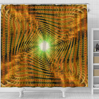 Infinity Warp - Orange | Shower Curtain | POLARIS