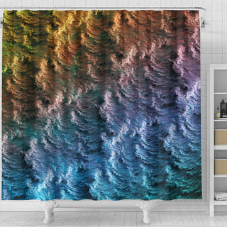 Metallic Seas | Shower Curtain | POLARIS
