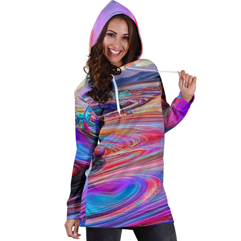 IM FEELING WAVEY HOODIE DRESS | ACIDMATH AI