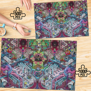 🌌🌀 The Infinity Nexus  KaleidoQuest Wooden Jigsaw Puzzle | POLARIS