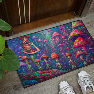 LITTLE FRIENDS DOOR MAT | ACIDMATH AI