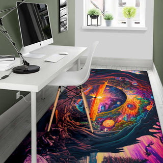 BLACK HOLE SUN RUG | ACIDMATH AI