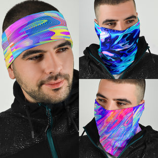 MAGENTA WAVES BANDANA 3 PACK | ARTDESIGNWORKS