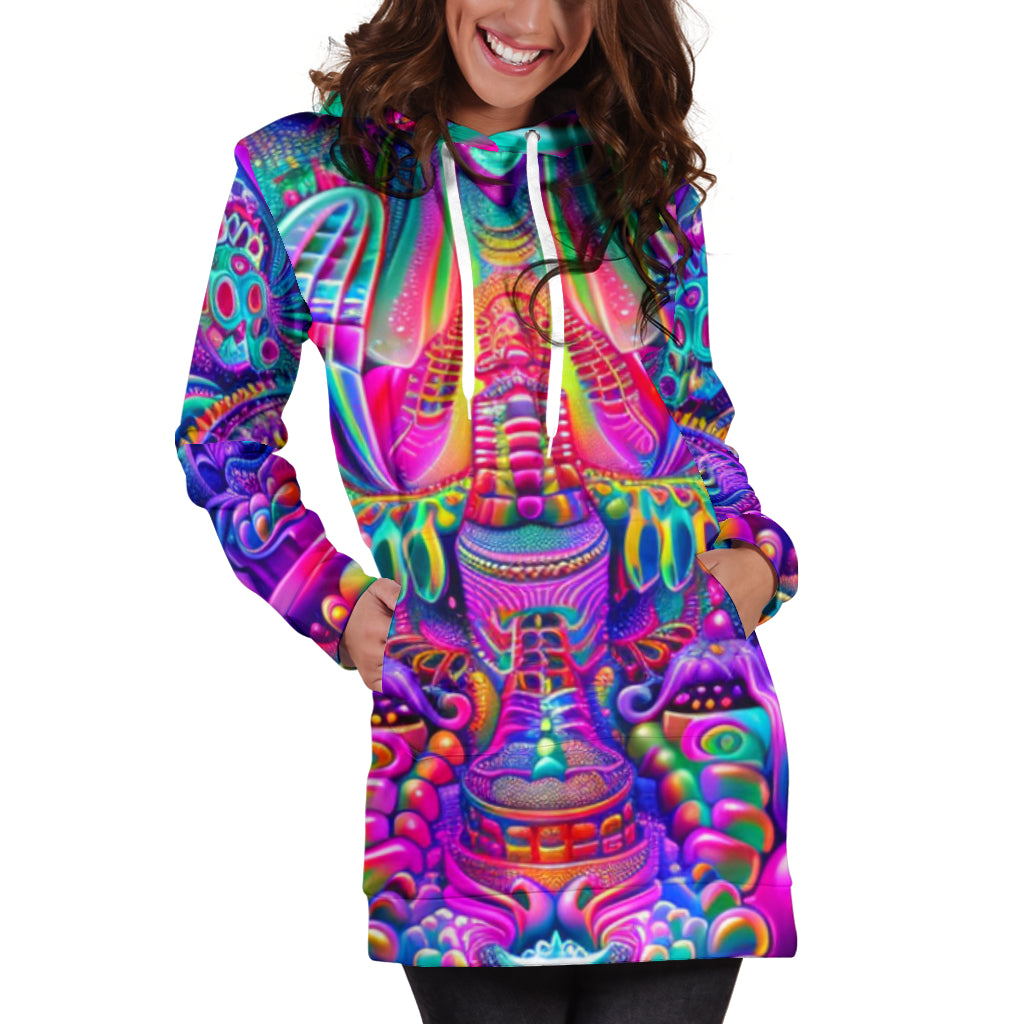 GROOVY BERRIES HOODIE DRESS | ACIDMATH AI