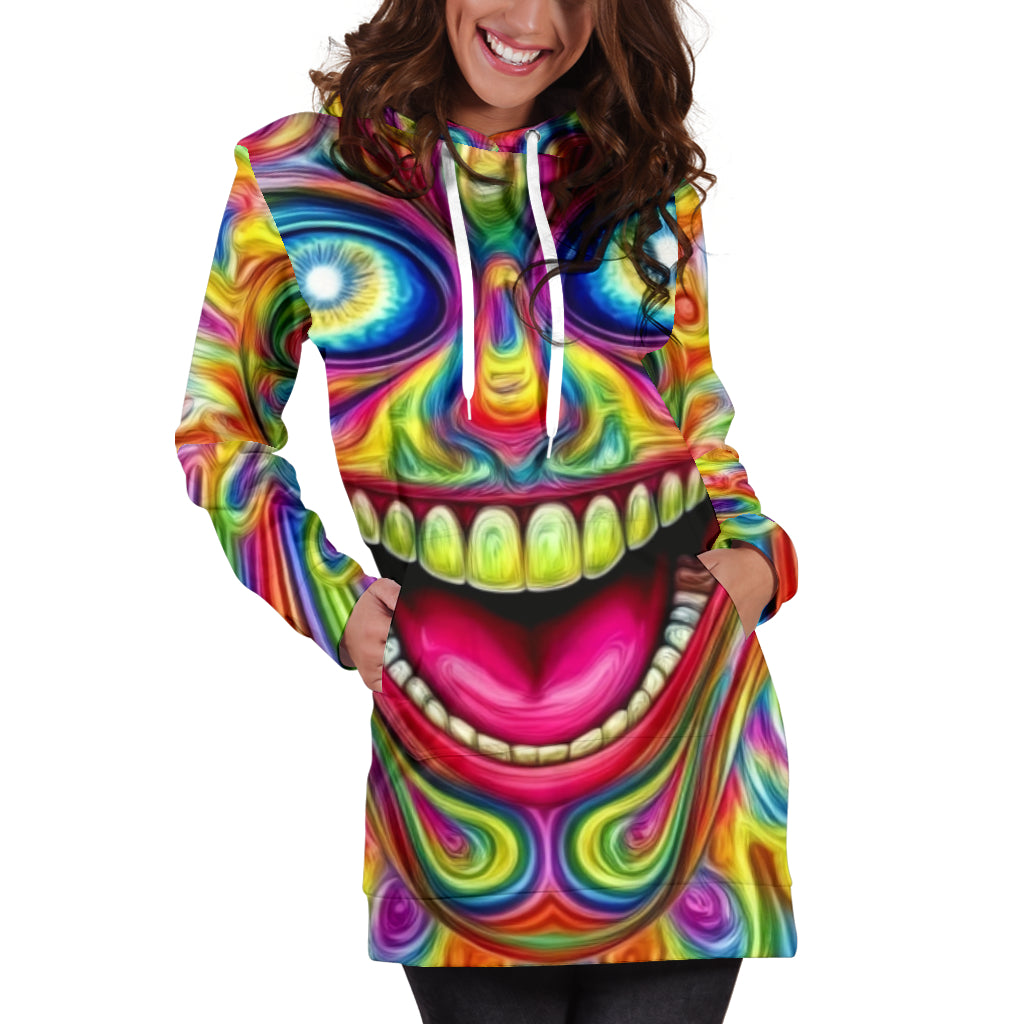 DMT JESTER HOODIE DRESS | ACIDMATH AI