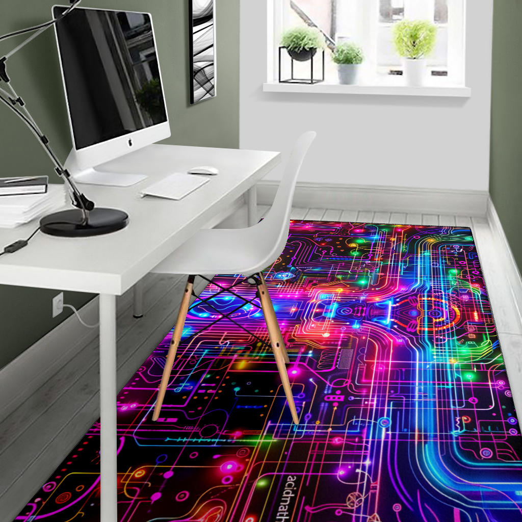 TRIPPY GRID RUG | ACIDMATH AI