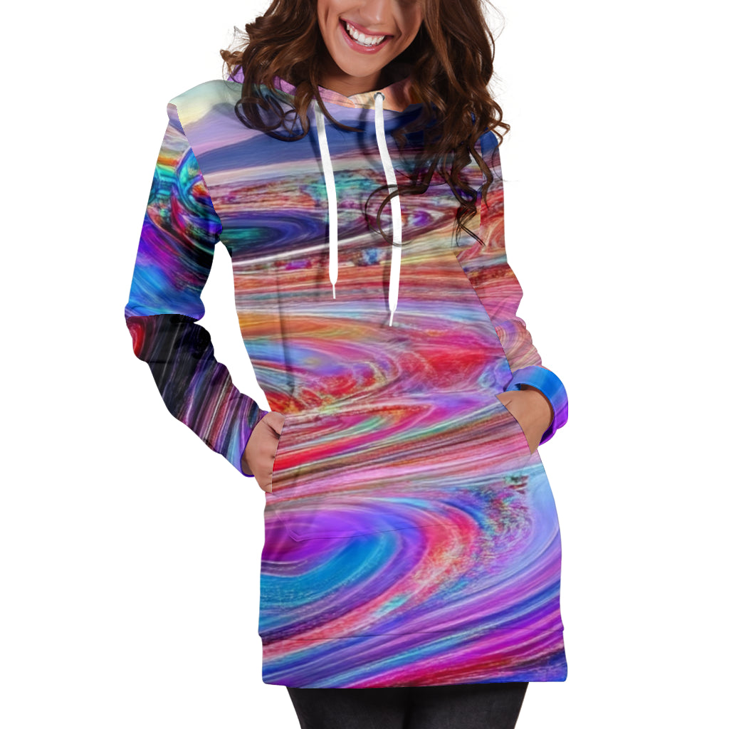 IM FEELING WAVEY HOODIE DRESS | ACIDMATH AI