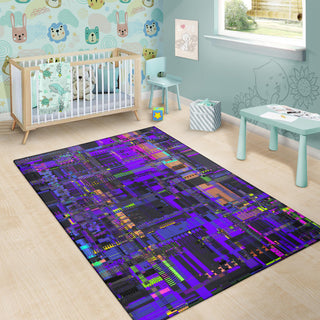 PURPLE GLITCH RUG | HUBERT SOLCZYNSKI